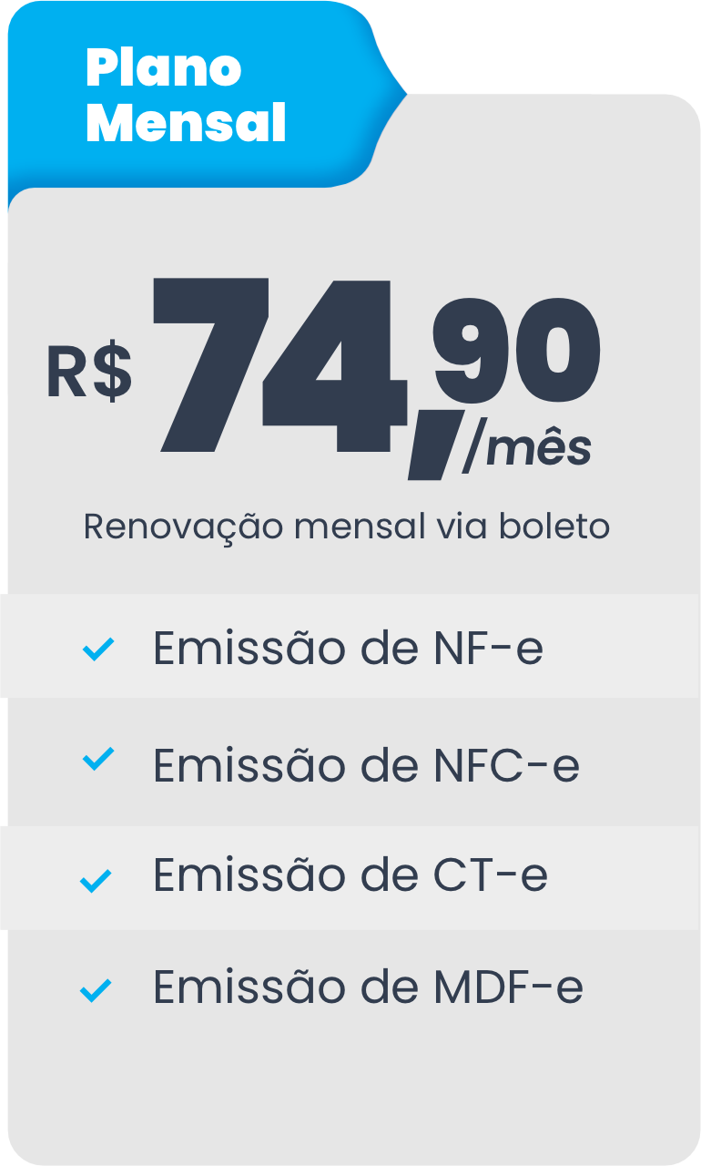 Plano Mensal - R$ 74,90/mês